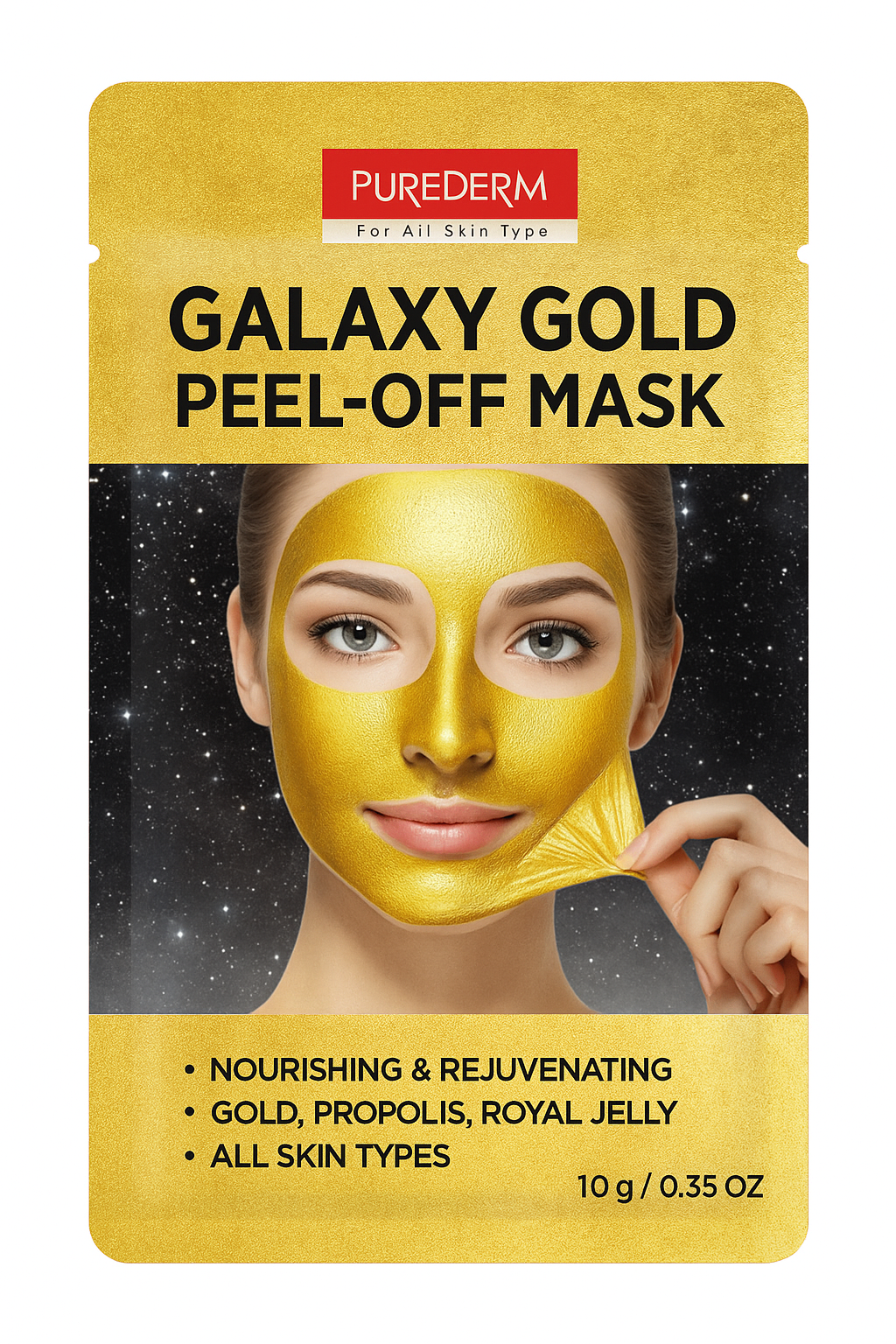(Original)Purederm-Galaxy Gold Peel-Off Mask